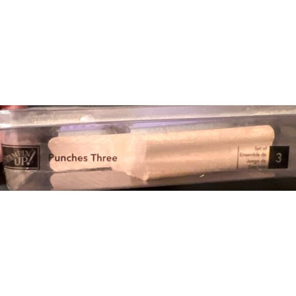Vintage Stampin Up! "Punches Three" Wood Mounted Rubber Stamp Set NEW - Picture 4 of 4